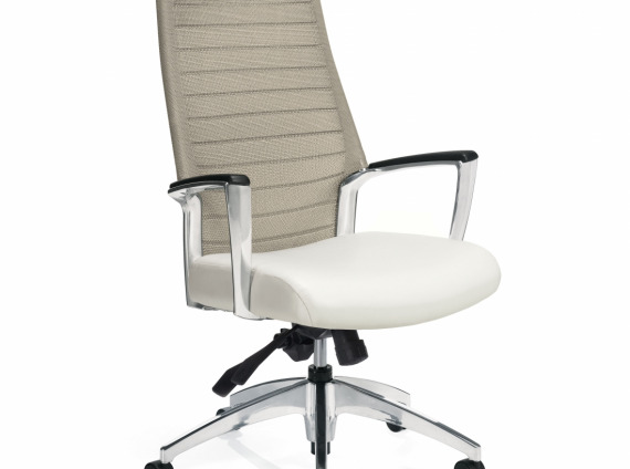 Mesh High Back Tilter, Leather